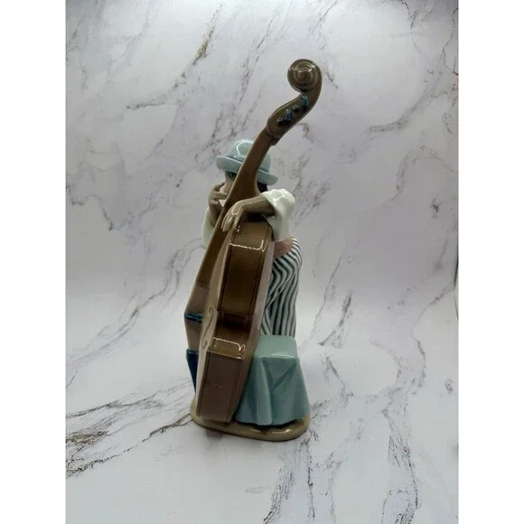 SOLD**Lladro Black Legacy Jazz Bass Band Boy Musician #5834, 10" Tall, Excellent - Picture 4 of 10